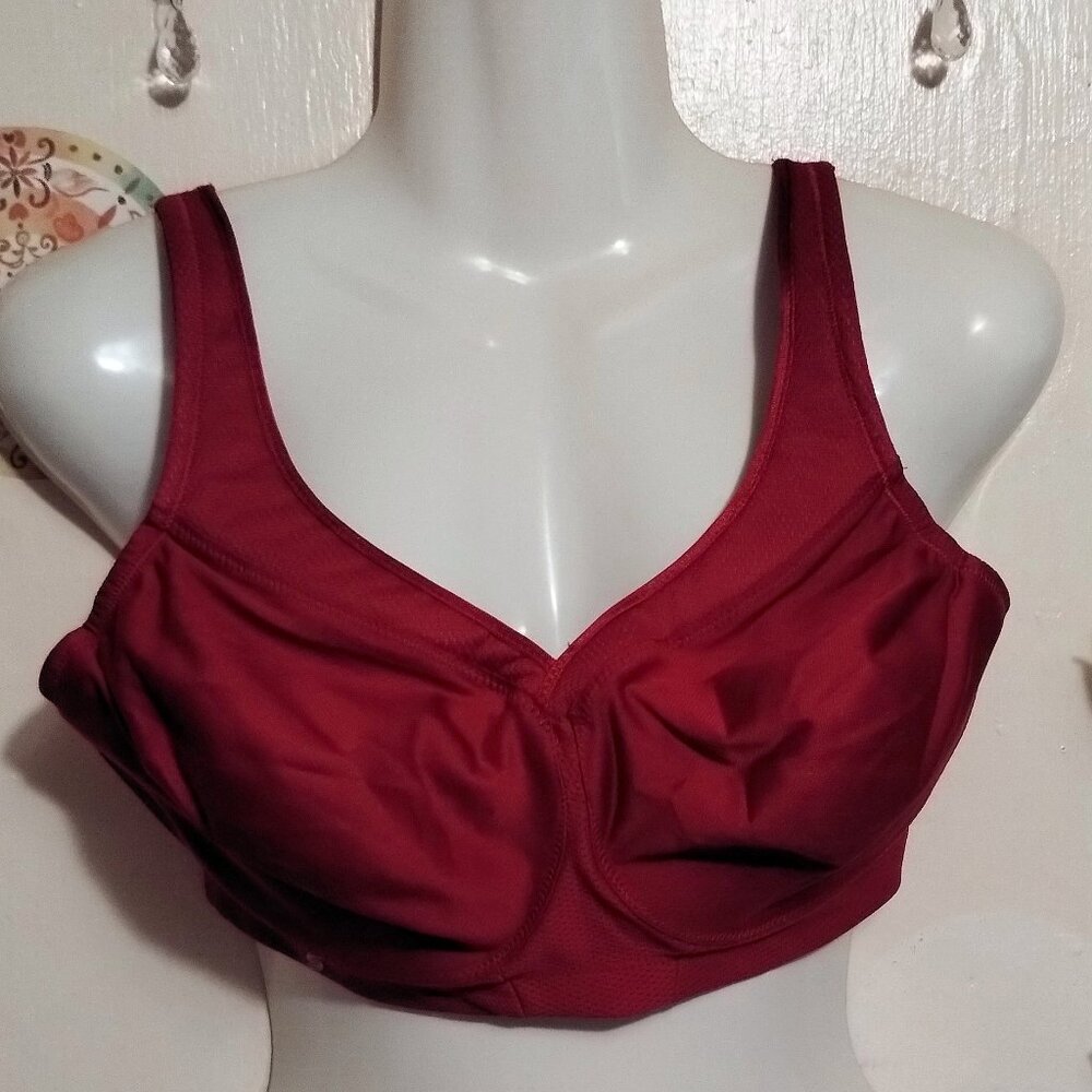 Glamorise Sport (34DD) MagicLift Seamless Sports Bra in Ruby Red - NWOT